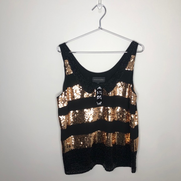 Anthropologie Tops - Anthropologie COREY LYNN CALTER Black Sequin Tank
